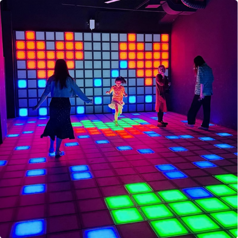 Interactive Indoor Jumping Grid Game Stomp