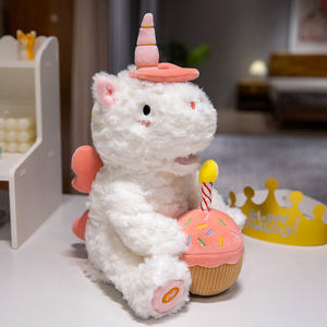 All'ingrosso unicorno peluche morbido con la voce bambole di peluche <span class=keywords><strong>animali</strong></span> giocattoli di cavallo per bambini ragazza cuscino Birt - Product Image 2