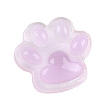 Accessoires en résine lumineuse transparente en forme de patte de chat, mignons et colorés, pour DIY, colle crème, matériel fait maison, dos plat, vente en gros
