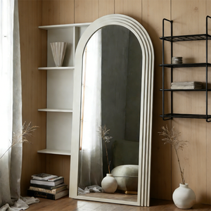Specchio ad Arco a Figura Intera per Camera <span class=keywords><strong>da</strong></span> Letto, Specchio <span class=keywords><strong>da</strong></span> Terra per Vestirsi, Specchio <span class=keywords><strong>da</strong></span> Ingresso in Stile Francese <span class=keywords><strong>da</strong></span> Parete - Product Image 1