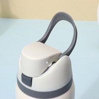 Bouteille d'eau isotherme en acier inoxydable 304 à double paroi, anti-fuite, 16oz, 19oz, 24oz, avec couvercle à paille et poignée