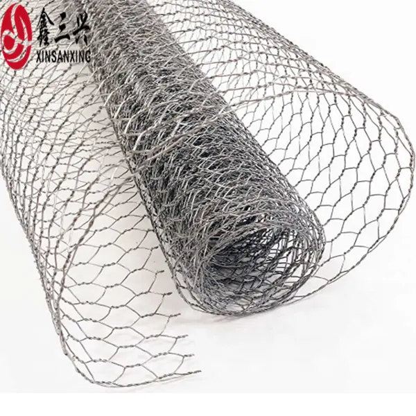 Prix de gros 12 jauge pvc enduit maille hexagonale galvanisé Gabion maille hexagonale treillis métallique filet de clôture