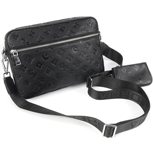 <span class=keywords><strong>Sacoche</strong></span> Messager en <span class=keywords><strong>Cuir</strong></span> de Haute Qualité pour Hommes, Sac Bandoulière Personnalisé avec Bouton Vintage et Lettre Décorative, Style National pour Robe d'Été - Product Image 2