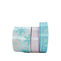 Ruban de Noël imprimé en satin, vente en gros, ruban gaufré avec logo, rouleau de 2,5 cm et 4 cm, ruban en polyester de couleur unie