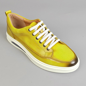Chaussures de marche basses en cuir véritable marron, à lacets, confortables, avec logo imprimé en 3D pour un usage quotidien - Product Image 6