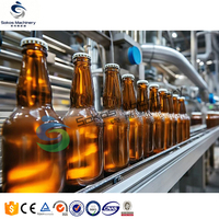 Ligne de remplissage de bière en bouteille de verre automatique complète Sokos, prix usine, 1500 BPH, machine de remplissage de bière