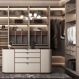 Tủ quần áo gỗ trắng thiết kế hiện đại sang trọng CBMmart, kiểu walk-in, đặt làm riêng cho khách sạn & biệt thự - Product Image 3