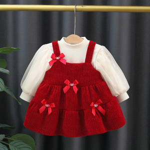 Vestido de Invierno para Bebé Niña, Vestido de Princesa de Terciopelo, Estilo Coreano, Vestido para Niña de Un Año - Product Image 3