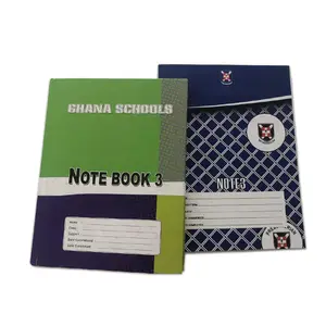 Harga Murah Catatan 3 buku desain disesuaikan 185*245mm buku catatan sampul keras untuk perlengkapan sekolah Ghana buku latihan untuk sekolah