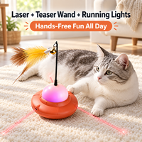 Jouet interactif automatique pour chat avec lumière laser et plume, jouet intelligent pour chat d'intérieur