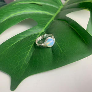 Anelli Artigianali in Filo per Donne, Anelli con Pietre Preziose Placcati Argento, Pietre Avvolte Ametista Agata Lava Quarzo Naturale Curativo - Product Image 4