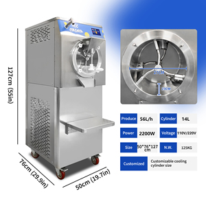 Yourtime Prix d'usine Machine à yaourt glacé 56L/H, Congélateur discontinu pour yaourt glacé et <span class=keywords><strong>gelato</strong></span>, <span class=keywords><strong>Sorbetière</strong></span> <span class=keywords><strong>électrique</strong></span> pour glace dure - Product Image 4