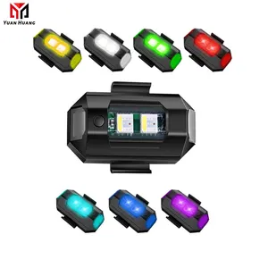 Hochwertiges Flugzeuglicht 7-Farben-LED-USB Mini Universal-LED-Motorrad-Hinterradlampe Strohhalterlicht Nebellampe LED Warnlicht