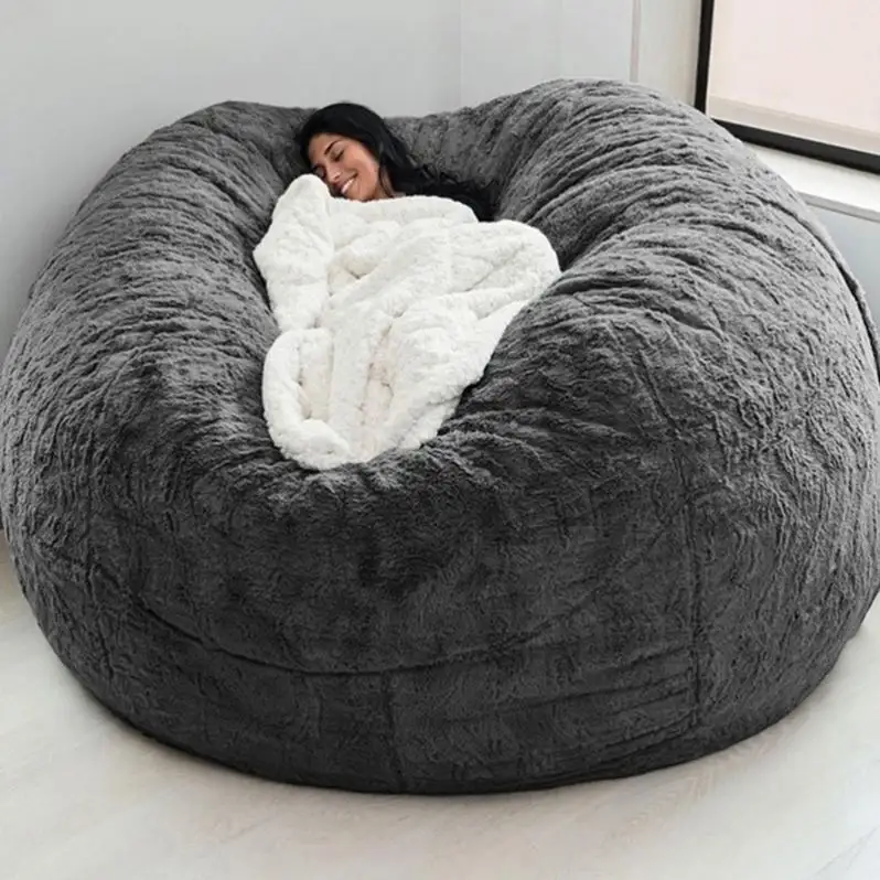 Puf gigante de espuma viscoelástica para sala de estar, sofá cómodo, silla de gran tamaño, 7 pies, 6 pies, 5 pies