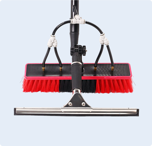 Telescopic Water Fed <b>Brush</b> for Solar Panel Cleaning Waterproof Nylon Bristle PP Plastic <b>Long</b> <b>Handle</b> - Product Image 6