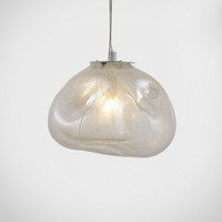 Lampe suspendue moderne de petite taille en forme de nuage 73 Transparent ambre gris aléatoire avec des lustres et des lampes suspendues en verre fumé clair