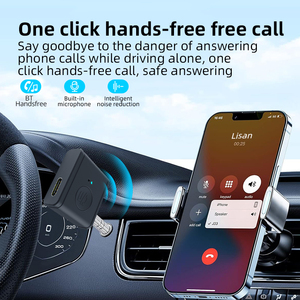 Mini Receptor Inalámbrico Estéreo para Auto con Bluetooth, Adaptador de Audio con Puerto AUX de 3.5mm, Cargador para Receptor Bluetooth 5.3, en Existencia - Product Image 5
