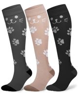 Chaussettes de compression en bambou personnalisées, respirantes, pour le soutien de la circulation, 15-20 mmHg, pour infirmières et femmes enceintes