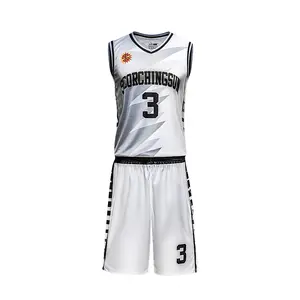 工厂新设计升华加大码篮球服定制您自己设计的透气团队篮球服