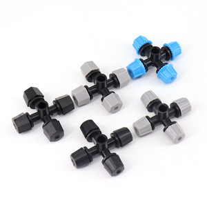 Microaspersor de Plástico en Forma de Cruz, Boquilla de Riego de 4 Vías para Jardín, Invernadero, Refrigeración y Eliminación de Polvo - Product Image 1
