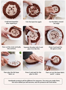 Kit de bricolage <span class=keywords><strong>pour</strong></span> dessous-de-verre en tufting à motif de dessin animé adorable - Sous-plat fait main résistant à la chaleur <span class=keywords><strong>pour</strong></span> la relaxation et la décoration intérieure - Product Image 6