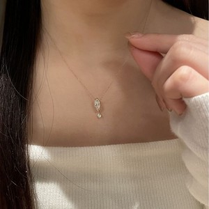 Collar de Plata de Ley S925 con Zirconia Cúbica en Forma de Gota de Agua, Estilo Minimalista, Lujoso, Sensación de Alta Gama, Diamante Ojo de Caballo, Dulce y Elegante - Product Image 4