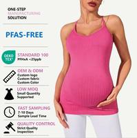 Débardeur de sport de maternité sans PFAS, très extensible, anti-humidité, séchage rapide, pour yoga de grossesse, vente en gros OEM