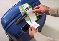 Échantillon gratuit Étiquettes adhésives personnalisées pour accessoires d'aéroport Autocollants pour carte d'embarquement en PVC PP pour caméra montre UV pour billets d'avion Express