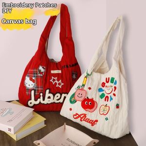 Ins Lazy Eco-friendly Creative Embroidery Sticker DIY All-match Fashion Embellishment <b>Canvas</b> Bag Decorative Patch Cloth Garment - Product Image 2