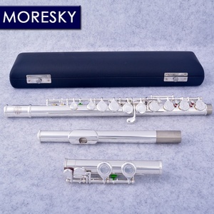 16 Close C Key <b>Flute</b> Cupronickel Silver Plated Left-Hand <b>Flute</b> With E Keys MFL-702(OEM) - Product Image 1