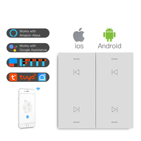 Interruptor de Luz Eléctrico Inteligente Táctil Zigbee Tuya con Control Remoto por WiFi, Compatible con Alexa y Google Home, Encendido/Apagado, Presión Cinética, para Montaje en Pared