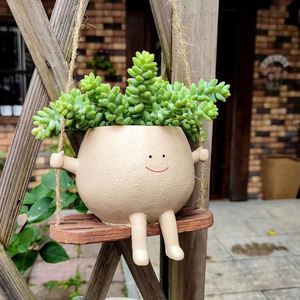 Maceta Colgante de Resina con Diseño de Flor, Maceta Creativa para Colgar en la Pared, Macetero Multifuncional para Hogar, Jardín y Patio - Product Image 1
