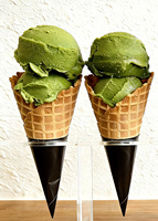 Cônes à glace en forme d'œuf croustillants et sucrés en vrac, saveur chocolat original, pour glace molle, boîte