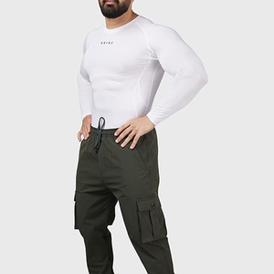 T-Shirt Sportiva da Allenamento Personalizzata per <span class=keywords><strong>Uomo</strong></span>, Maglia Aderente a Maniche Lunghe da <span class=keywords><strong>Uomo</strong></span> per Corsa e Palestra - Product Image 4