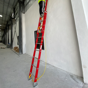<span class=keywords><strong>Escalera</strong></span> plegable telescópica portátil con aislamiento FRP Escaleras de extensión industrial de <span class=keywords><strong>20</strong></span> escalones Certificadas por EN 131 - Product Image 4