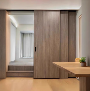 Portes d'intérieur de <span class=keywords><strong>grange</strong></span> coulissantes <span class=keywords><strong>en</strong></span> bois de style moderne Prévention des incendies Surface finie <span class=keywords><strong>en</strong></span> MDF pour l'intérieur pour les hôtels Salles de bains - Product Image 3