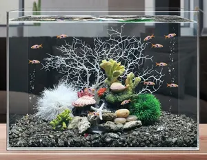 Hot Sale Aquarium Aquascape Coral Decoration Set Simulation Aquatic Plants Goldfish Aquarium Layout