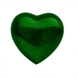 Urne souvenir de crémation coeur en laiton pour toujours pour cendres humaines belle petite urne verte urne avec étui Premium - Product Image 1