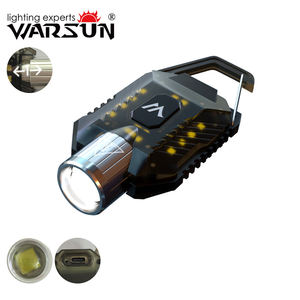 مصباح يدوي قابل لإعادة الشحن WARSUN G3 للاستخدام الخارجي بقوة 800 لومن، مقاوم للماء IPX5، مصدر ضوء <span class=keywords><strong>LED</strong></span> محمول مع مغناطيس وحلقة مفاتيح وإضاءة جانبية، مصباح صغير كهدية - Product Image 3