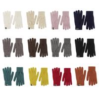 Gants d'hiver à doigts entiers avec logo personnalisé, mitaines tricotées chaudes pour l'extérieur, gants de cyclisme solides pour hommes et femmes