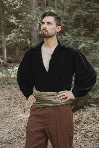 Camisa de Guerrero renacentista <span class=keywords><strong>Medieval</strong></span> para hombre gótico de alta calidad disfraces de manga larga - Product Image 5