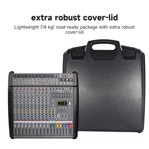 Mezclador de audio profesional PM1003 de 1000W, 10 canales con efector <span class=keywords><strong>DSP</strong></span> doble y consola de escenario Phantom Reverb de + 48V - Product Image 3