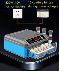 Incubadora de Huevos de Alta Estabilidad y Alta Tasa de Eclosión, Máquina Incubadora de Huevos Automática para 112 Huevos - Product Image 5