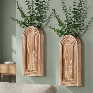 Dnnnii - Juego de 2 Cuadros Metálicos para Pared - Acabado Marrón, Decoración Moderna Estilo Rústico y Bohemio para Entrada, Formato Retrato - Product Image 2