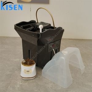 KISEN Moderne Portable Chaise de lavage de tête japonaise avec lavabo pour hydrothérapie et massage thaïlandais, pour salons de coiffure, salons de barbier, salles de bain et parcs - Product Image 1