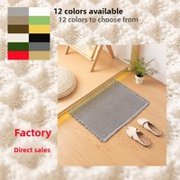 Tapis de bain antidérapant en microfibre, fin, lavable en machine, moderne et minimaliste, à motif gaufré, absorbant, pour salle de bain et entrée, en stock