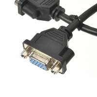 XPB VGA perempuan kabel ekstensi 9/15/25/37/50-Pin untuk PC TV proyektor Monitor komputer kawat elektronik Harness