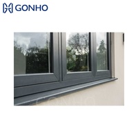 Fenêtres à battants personnalisées GONHO OEM pour maison, fenêtre en verre gris pour villa, appartement, projets de construction résidentielle
