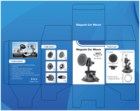 Support magnétique pour téléphone, ventouse puissante, rotation à 360°, pour tableau de bord de voiture, pare-brise, bureau, support universel pour smartphone, support de voiture