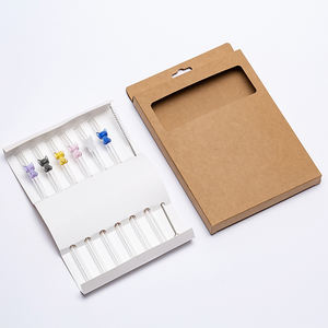 Ensemble de pailles en verre imprimées avec logo personnalisé, avec brosse de <span class=keywords><strong>nettoyage</strong></span>, pailles à boire en borosilicate colorées personnalisées, vente en gros, boîte cadeau - Product Image 2